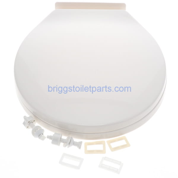 image showing the seat closed with the hardware in front of it