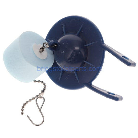 top of the flapper showing the float on the chain