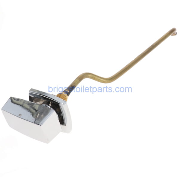 side view showing the bend in the arm and the shape of the handle itself