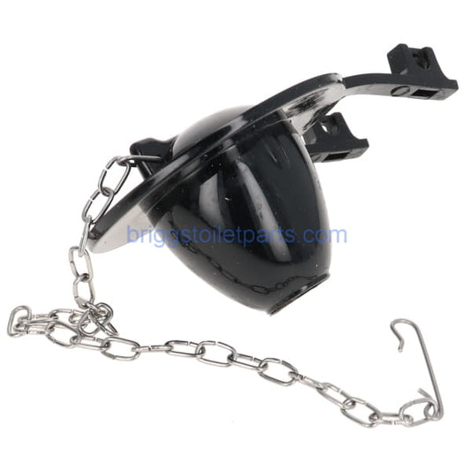 front side of flapper showing the cone, chain, and hook