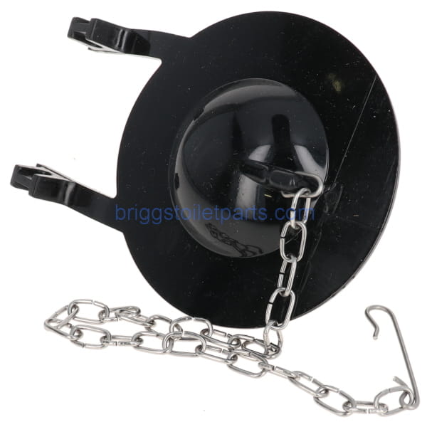 top of the flapper showing the hook where the flapper would connect to the lever.