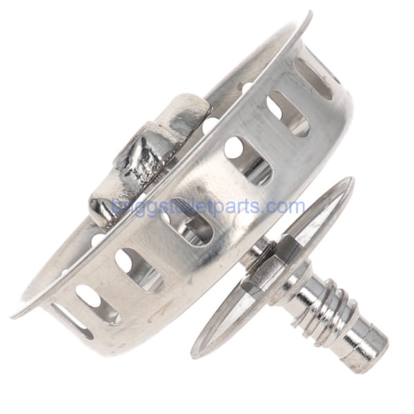 angled image showing the threads on the bottom, and the "spin-n-grin" handle on top