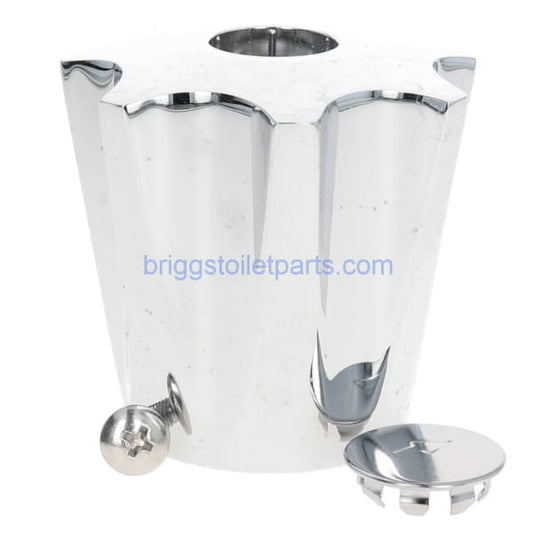 side view of the handle showing the index button and screw