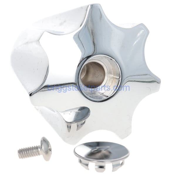 image showing the top of the handle without the index button or screw installed.