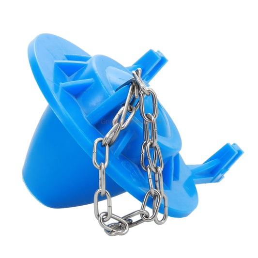 image of the flapper showing the chain and hook that connects to the lever